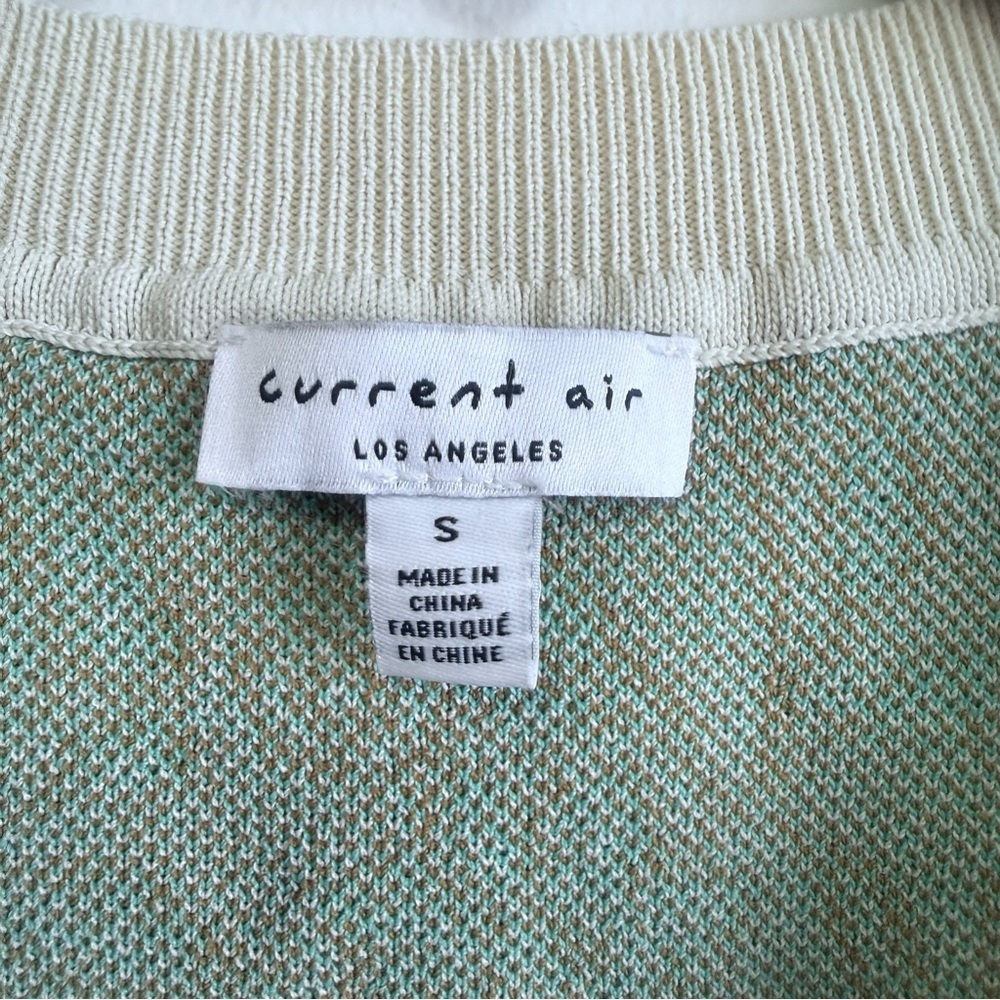 Current Air Retro Cottagecore Floral Knit Vest Grandmacore Boho Sage Gold S - Picture 4 of 6